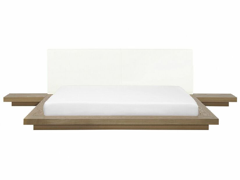 Manželská posteľ 180 cm ZEPHYRE (s roštom) (svetlé drevo)