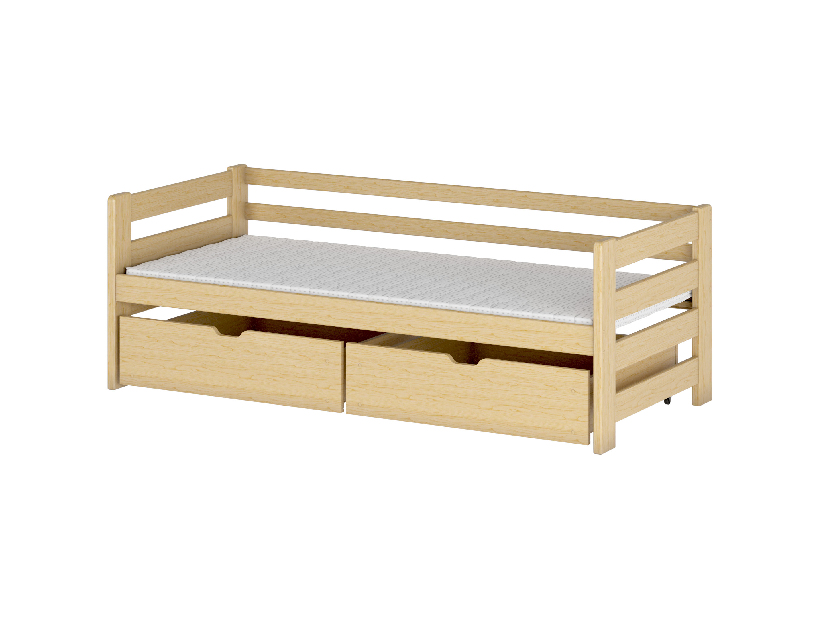 Detská posteľ 90 x 190 cm Erin (s roštom a úl. priestorom) (borovica)