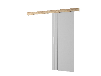 Posuvné dvere 90 cm Sharlene VI (biela matná + dub sonoma + strieborná)