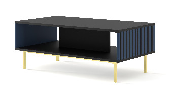 Konferenčný stolík Rawy (čierna + modrá)