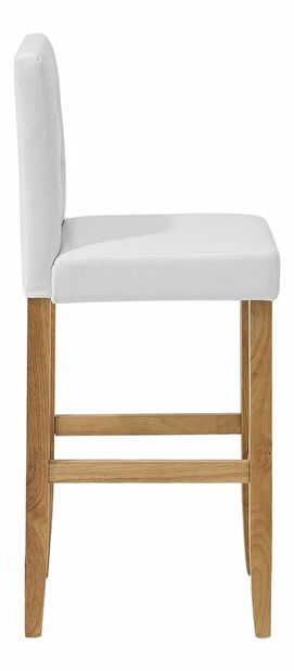 Barová stolička MATON (syntetická koža) (biela)
