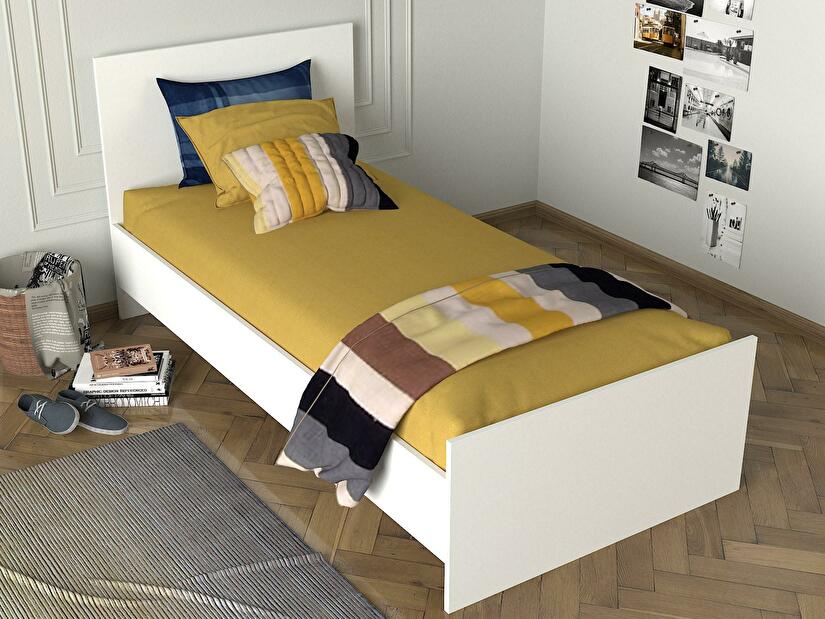 Jednolôžková posteľ 90 cm Ernesto (biela)