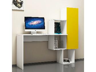 PC stolík Acai (biela + žltá)