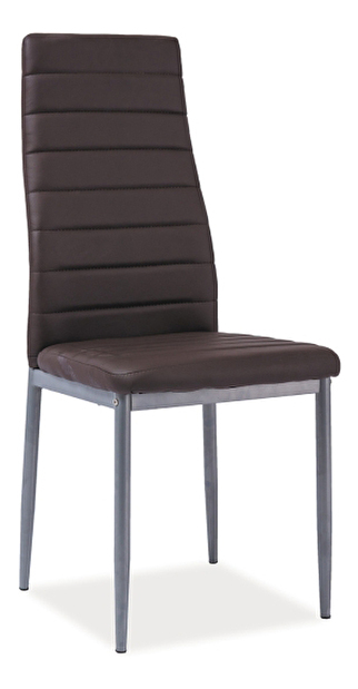 Jedálenská stolička Harold (hnedá + chrómová)