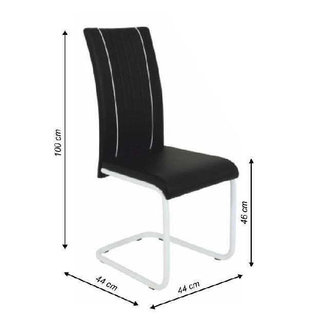 Jedálenská stolička Limia (čierna + biela)