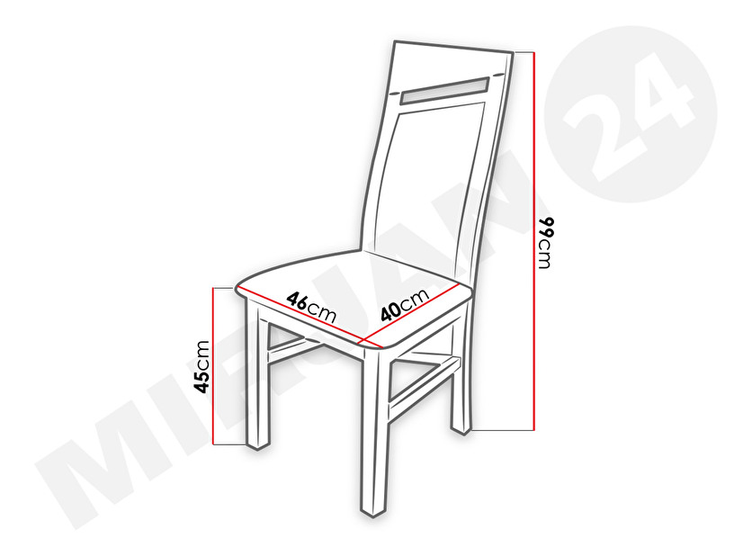 Set 4ks. jedálenských stoličiek JK61 (wenge + soft 017) *výpredaj