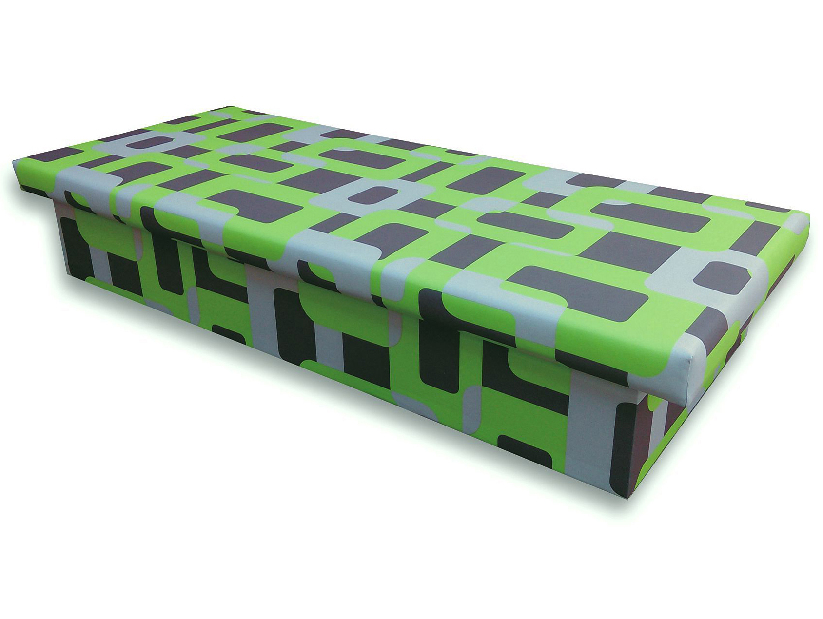 Jednolôžková posteľ (váľanda) 90 cm Jana 10 (Gusto 5A zelená) (pruživnoý matrac) *bazár