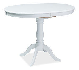 Rozkladací jedálenský stôl 100-129 cm Dani (biela + biela) (pre 4 až 6 osôb)