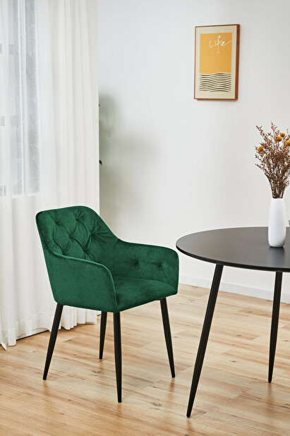 Jedálenská stolička Satya (tmavo zelená)