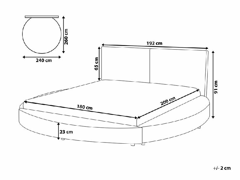 Manželská posteľ 180 cm LOMA (s roštom) (čierna)