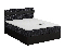 Manželská posteľ  Boxspring 140x200 cm Mimosa melirovaná čierna + čierna) (s roštom a matracom)