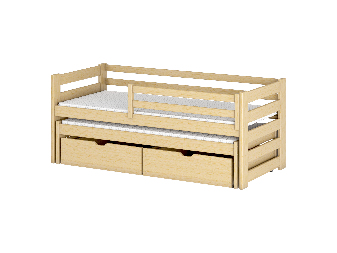 Detská posteľ 80 x 180 cm Keith (s roštom a úl. priestorom) (borovica)