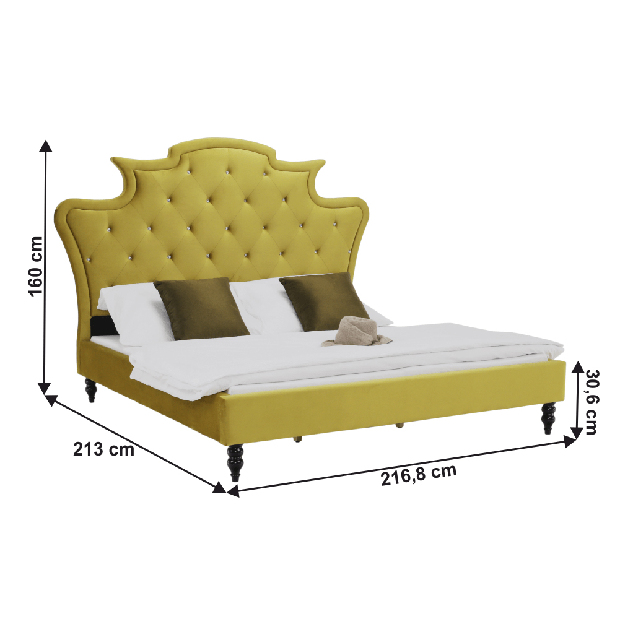 Manželská posteľ 180 cm Renina (s roštom)