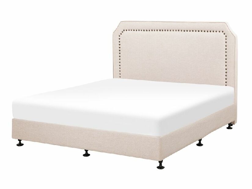 Manželská posteľ 180 cm COLOGNE (s roštom a matracom) (béžová)