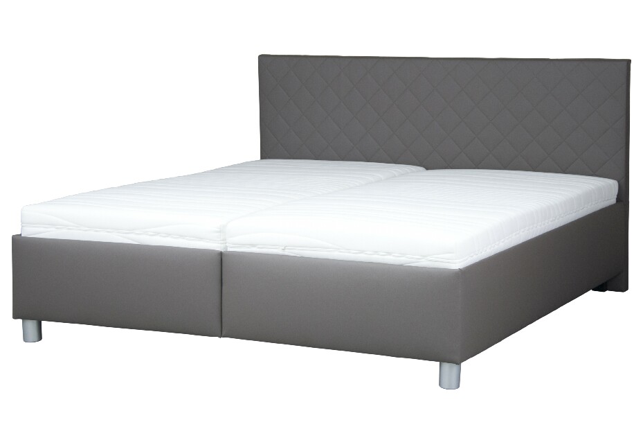 Manželská posteľ 180 cm Blanár Reflex (sivá) (s roštom a matracom IVANA)