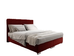Manželská posteľ 160 cm Penarth (červená) (s roštom, matracom a úl. priestorom)