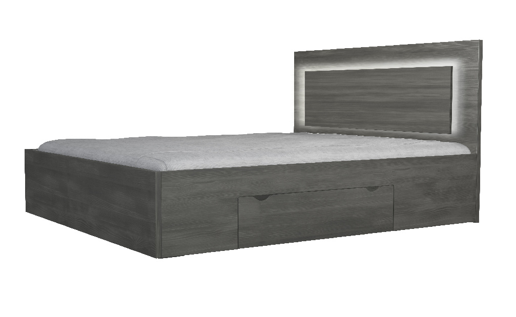 Manželská posteľ 160 cm Leoran (borovica čierna nórska)