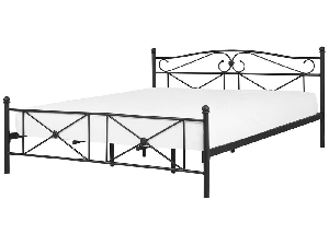 Manželská posteľ 180 cm Ramirez (čierna) (s roštom)