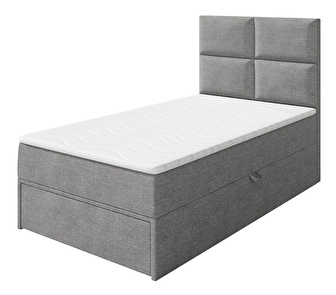 Jednolôžková posteľ 90  Hills 1 (sivá ) (s roštom, matracom a úl. priestorom)