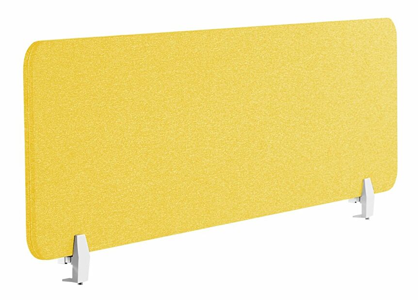 Prepážka na pracovný stôl 130 x 40 cm Walda (žltá) 