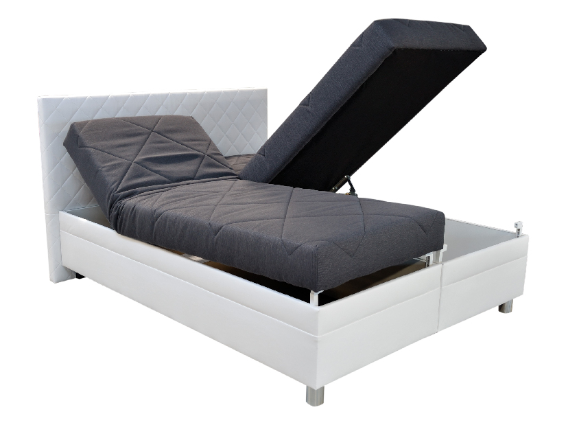Manželská posteľ 160 cm Blanár Petigo (čierna + biela) (s roštami a matracmi)