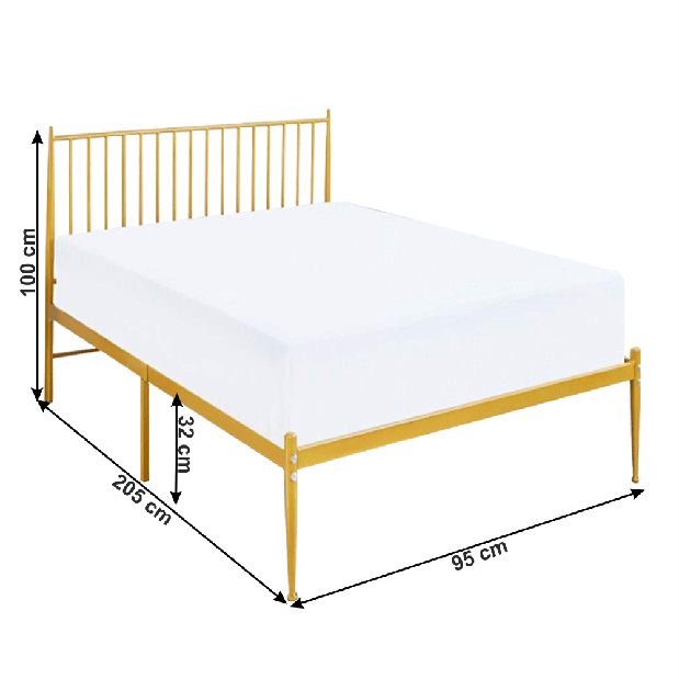 Jednolôžková posteľ 90 cm Zaira (s roštom)