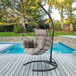 Záhradná hojdacia stolička Aniko (antracit + sivá)