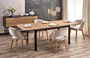 Jedálensky stôl Fabian (dub artisan + čierna)