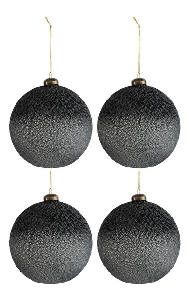 Dekoratívny predmet Jolipa Vianočná dekorácia Monde Sauvage (12x12x12cm) (Čierna)