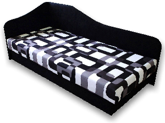 Jednolôžková posteľ (váľanda) 80 cm Lady 87 (Čierna 39 + Gusto 12) (L)