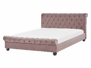 Manželská posteľ 140 cm ARCHON (s roštom) (ružová)