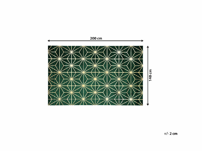 Koberec 140x200 cm SILBE (látka) (zelená)