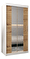 Šatníková skriňa 100 cm Toki 1 (Biela matná + Dub artisan)