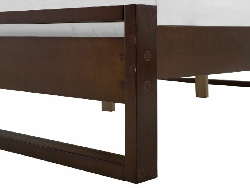 Manželská posteľ 180 cm GIACOMO (s roštom) (tmavé drevo)