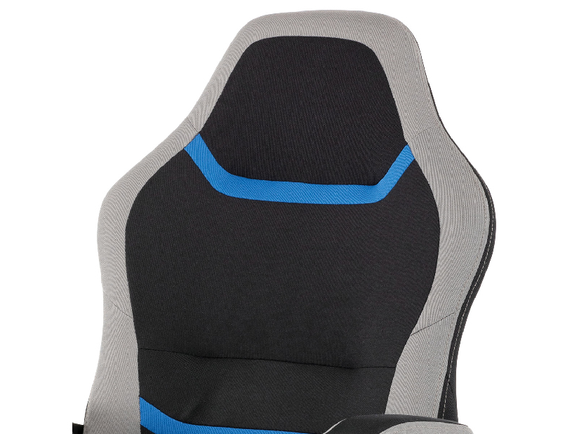 Kancelárska/herná stolička Leira-L611-BLUE (čierna + sivá + modrá)
