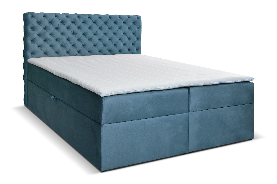Kontinentálna posteľ 200 cm Orimis (modrá)