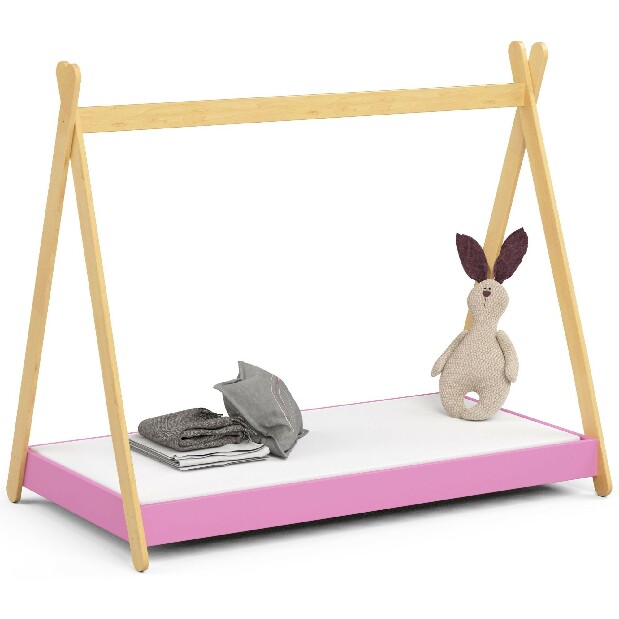 Detská posteľ Graciela (ružová) (s matracom)