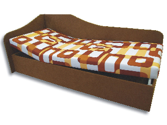 Jednolôžková posteľ (váľanda) 80 cm Abigail (Gusto 11 + Hnedá 13) (L)