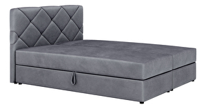 Manželská posteľ Boxspring 180x200 cm Karum Comfort (tmavosivá) (s roštom a matracom)
