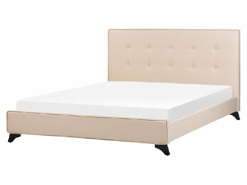 Manželská posteľ 160 cm AMBRE (s roštom) (béžová)