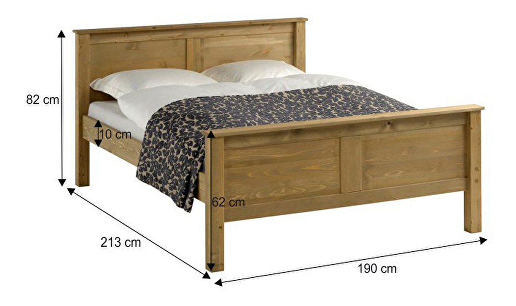 Manželská posteľ 180 cm Porto (s roštom) *bazár