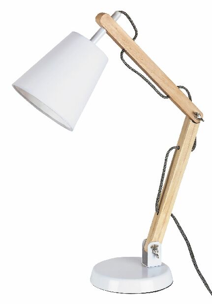 Stolová lampa Thomas 4191 (biela + buk)