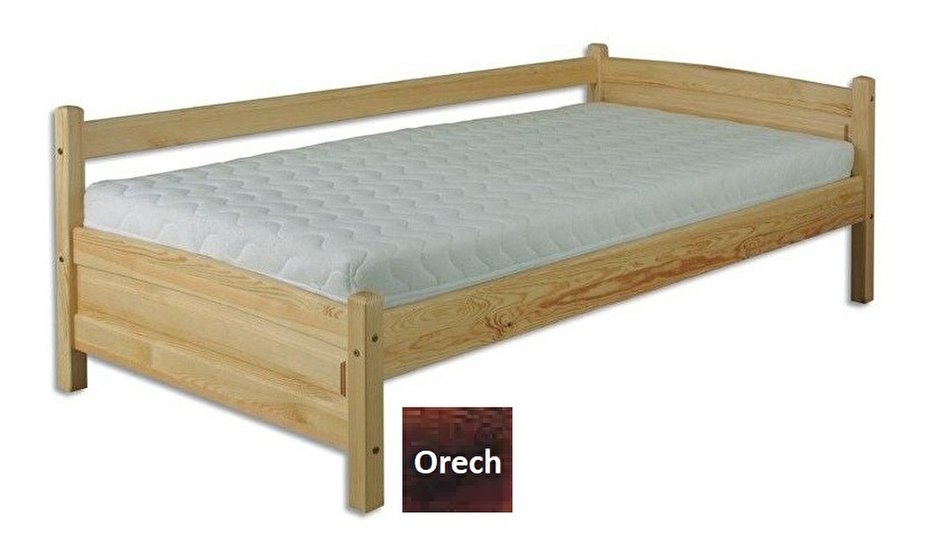 Jednolôžková posteľ 90 cm LK 132 (masív) (orech) *výpredaj