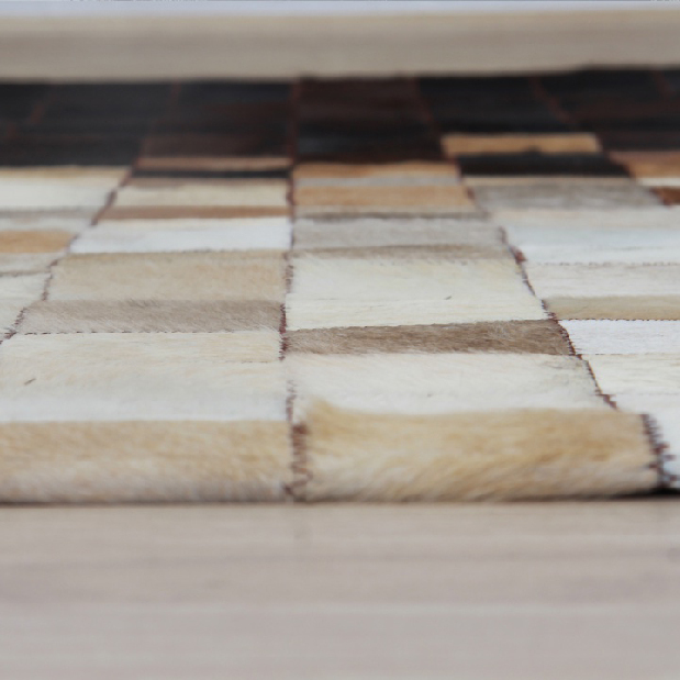 Kožený koberec 120x180 cm Kazuko TYP 07 (hovädzia koža + vzor patchwork)