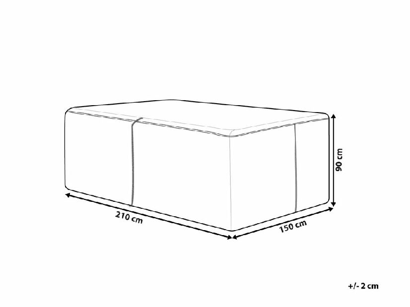Poťah zahradného nábytku HALDI (210 cm) (nylon) (sivá)