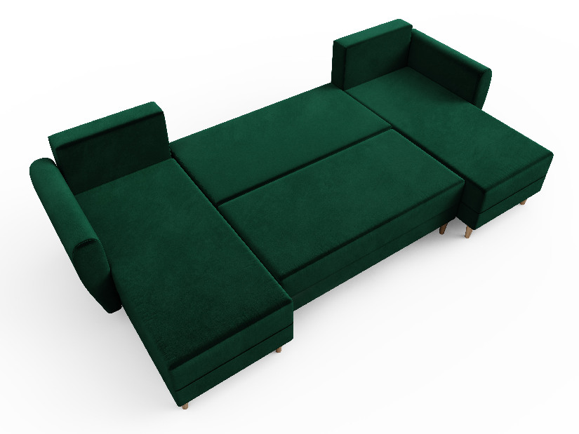Rohová sedačka v tvare U Paladio (zelená) (P) *bazár