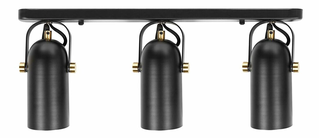 Trojitá nástenná lampa TYRO (kov) (čierna)