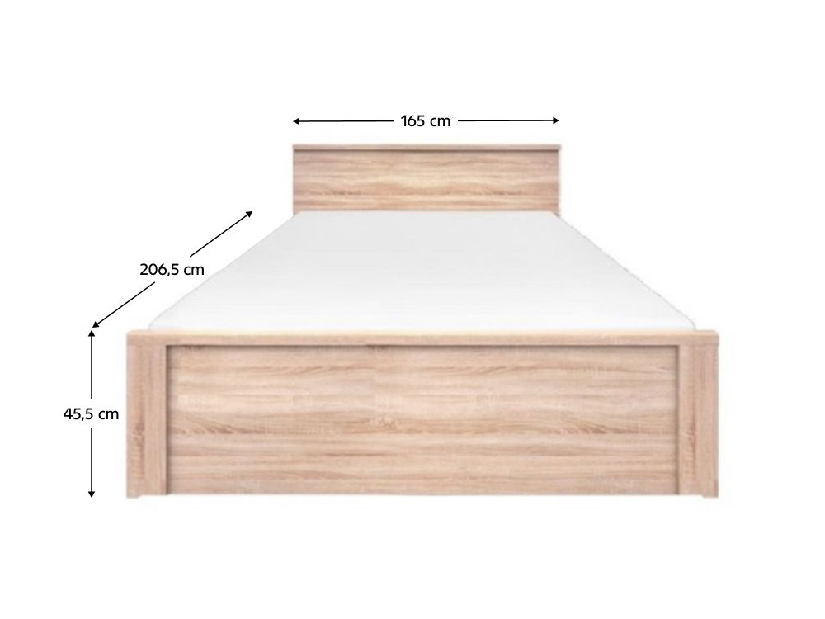 Manželská posteľ 160 cm Topta Typ 45 160 (dub sonoma)