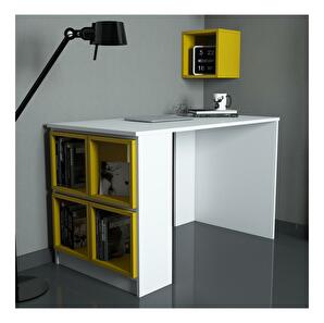 PC stolík Babar (biela + žltá)