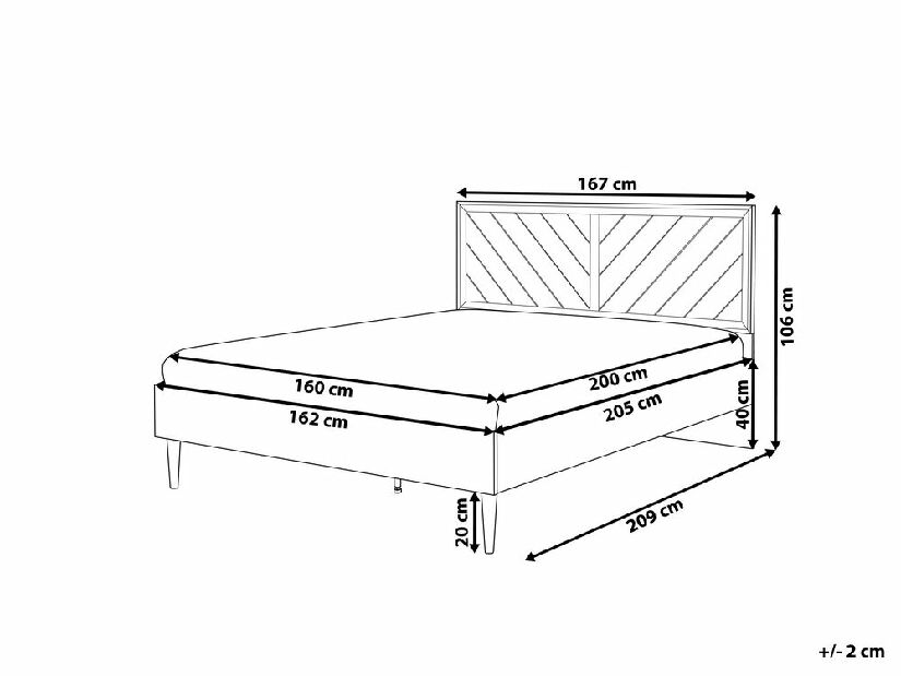 Manželská posteľ 160 cm MILLET (s roštom) (tmavé drevo)